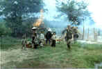 A suspected Viet Cong village being burned